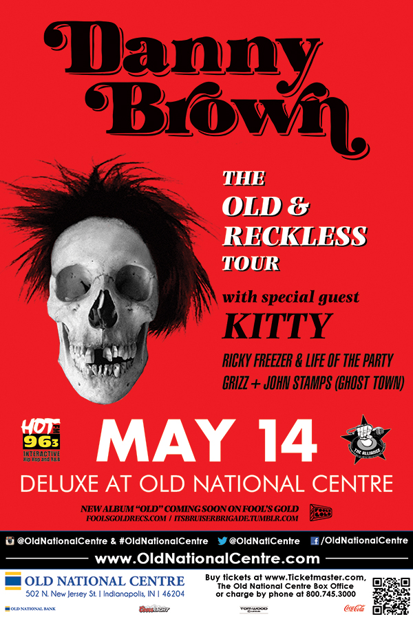 Upcoming Event: Danny Brown w/ Kitty "The Old & Reckless Tour" @ Old National Centre (5/14/13)