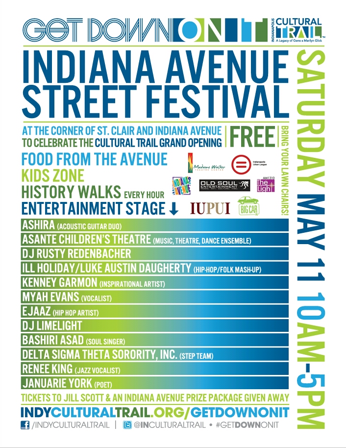 Upcoming Event: Indiana Avenue Street Festival (5/11/13) | @INCULTURALTRAIL @oldsoulent