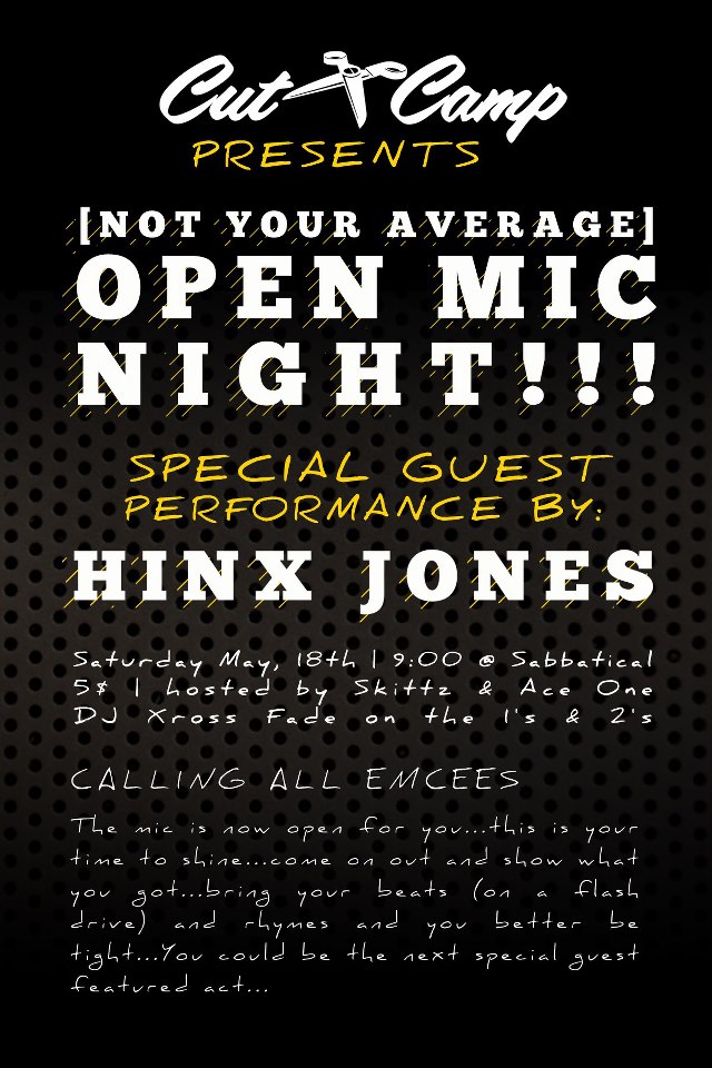 Tonight! Grey Granite's #RITB Listening Party & Cut Camp's Not Your Average Open Mic Night (5/18/13)