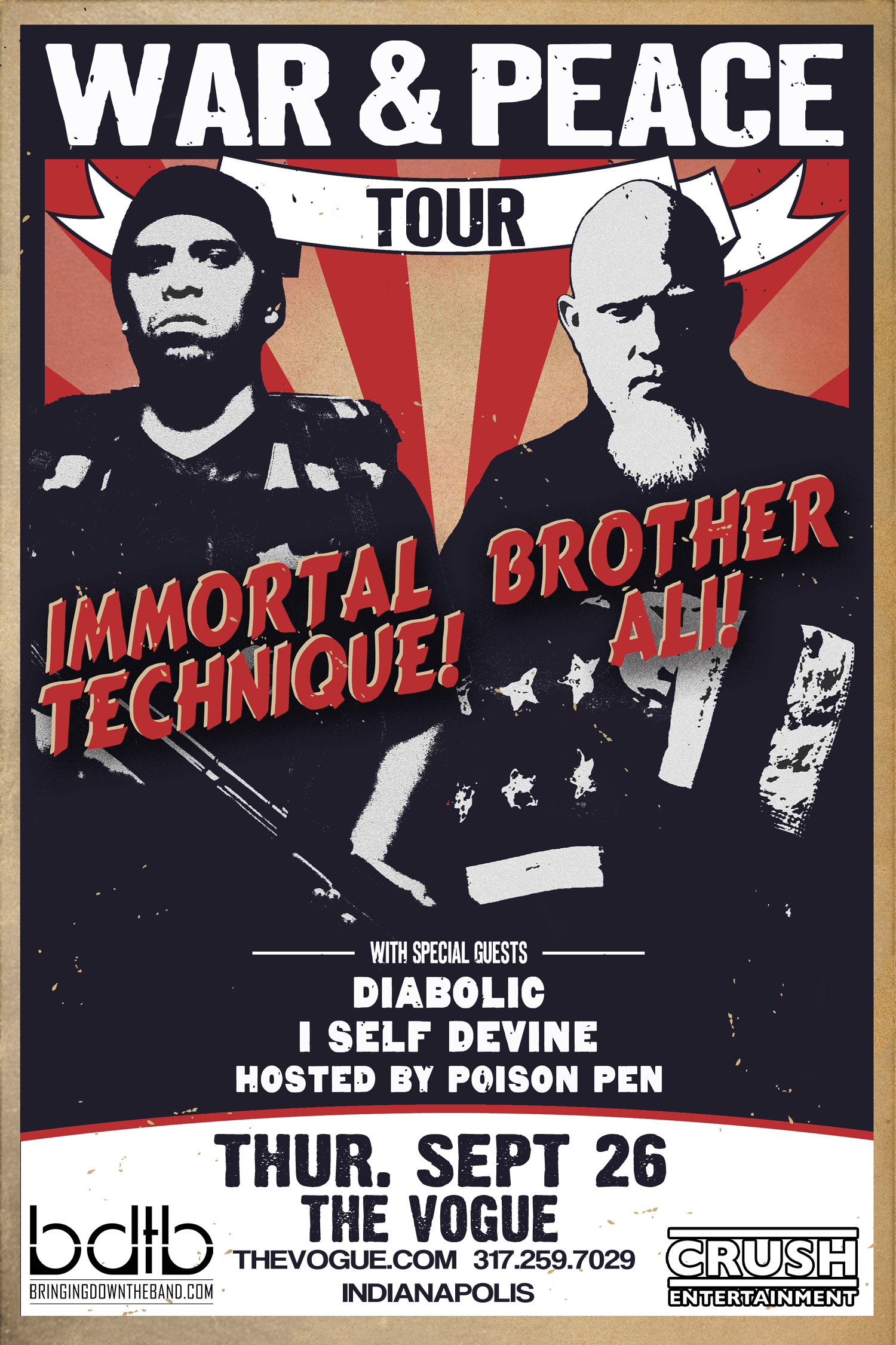 Brother Ali & Immortal Technique "War & Peace" Tour @ The Vogue (9/26/13) 